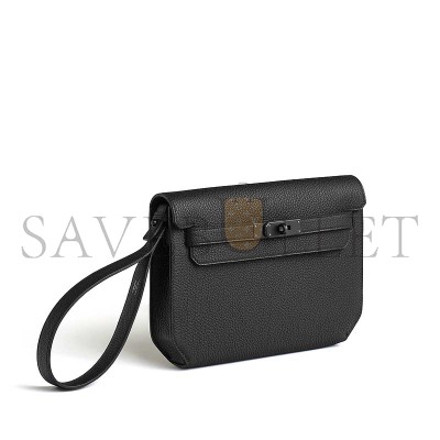 HERMES KELLY DEPECHES 25 MONOCHROME POUCH TOGO H082295CH89 (25.2*19.5*4cm)